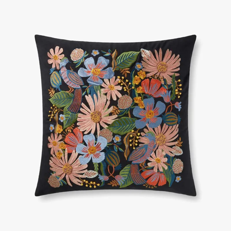 Loloi X Rifle Paper Co. 22\" X 22\", Cover Only Pillow