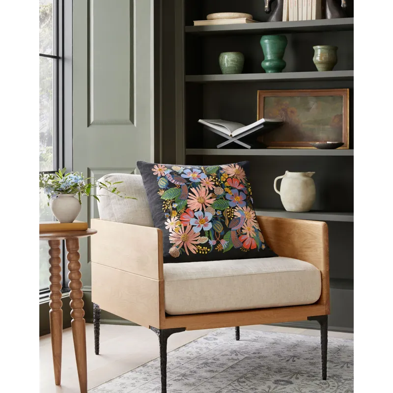 Loloi X Rifle Paper Co. 22\" X 22\", Cover Only Pillow