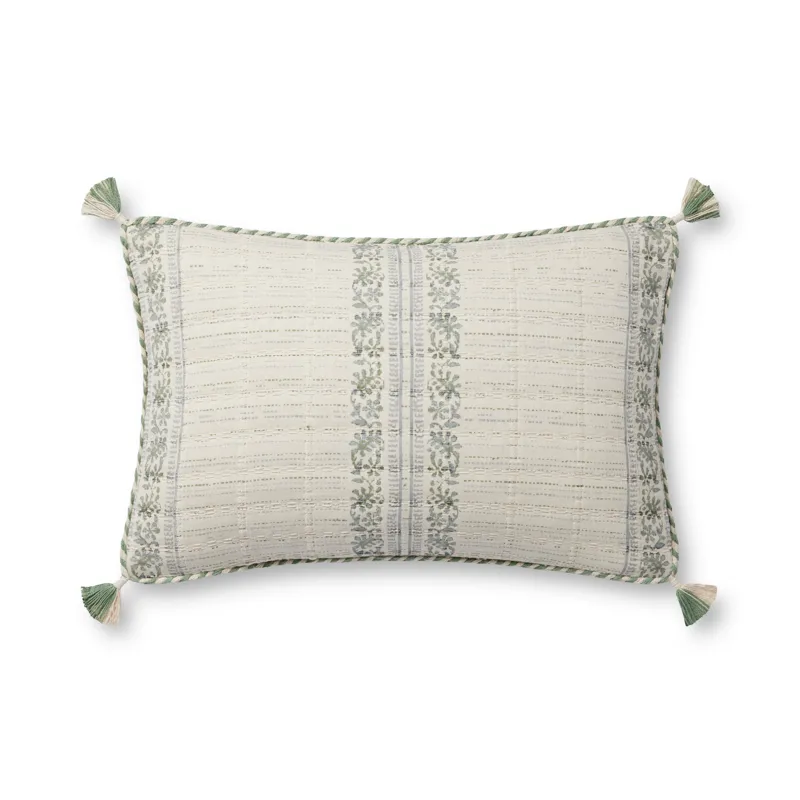 Loloi PLL0113 Sage / Ivory 13\'\' x 21\'\' Cover Only Pillow