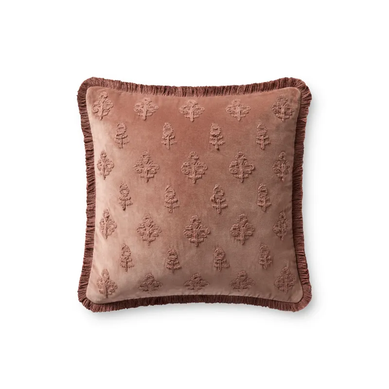 Chris Loves Julia x Loloi Darla Mauve 18\'\' x 18\'\' Cover w/Poly Pillow