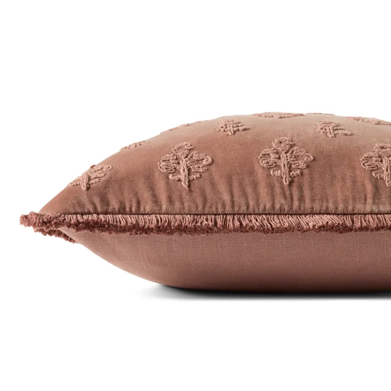 Chris Loves Julia x Loloi Darla Mauve 18\'\' x 18\'\' Cover w/Poly Pillow