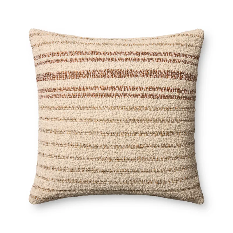 Amber Lewis x Loloi Atley Natural / Amber 22\'\' x 22\'\' Cover w/Poly Pillow
