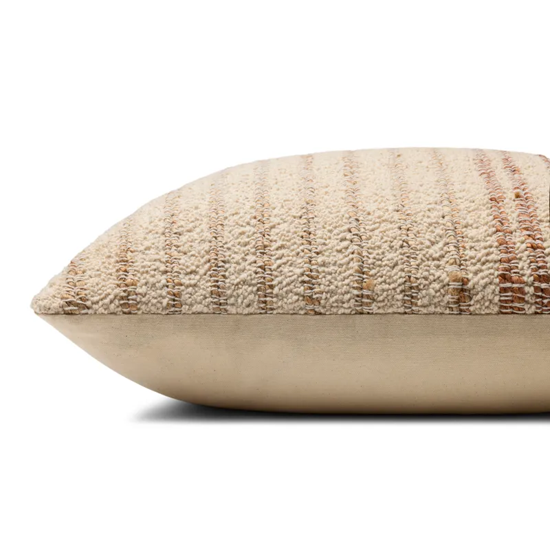 Amber Lewis x Loloi Atley Natural / Amber 22\'\' x 22\'\' Cover w/Poly Pillow