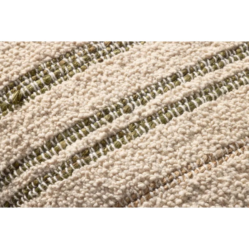 Amber Lewis x Loloi Atley Natural / Olive 22\'\' x 22\'\' Cover w/Poly Pillow
