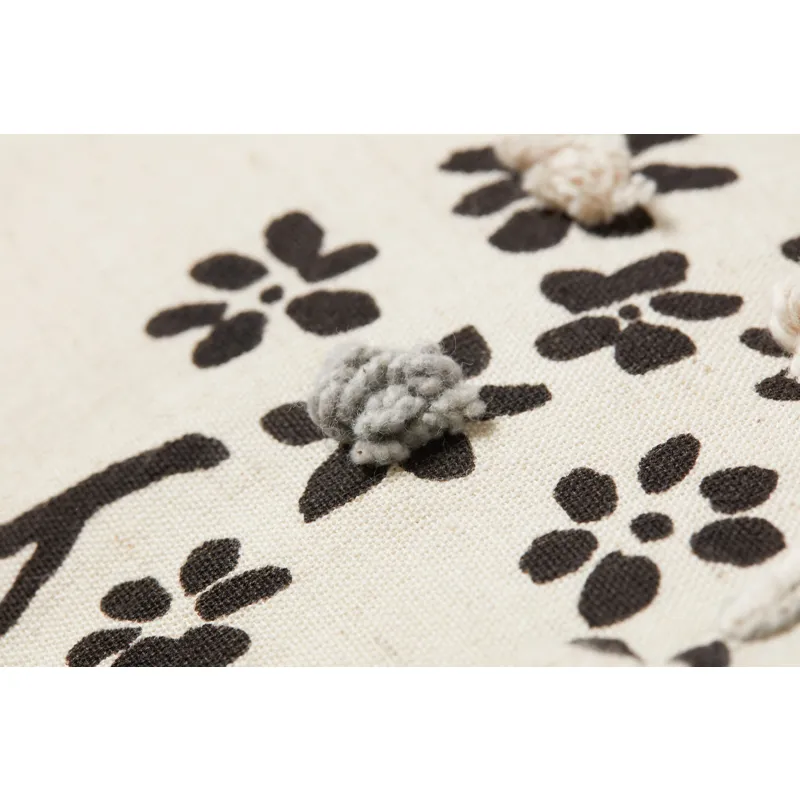 Pillows Ivory / Black Pillow (13\" X 35\" Cover Only)