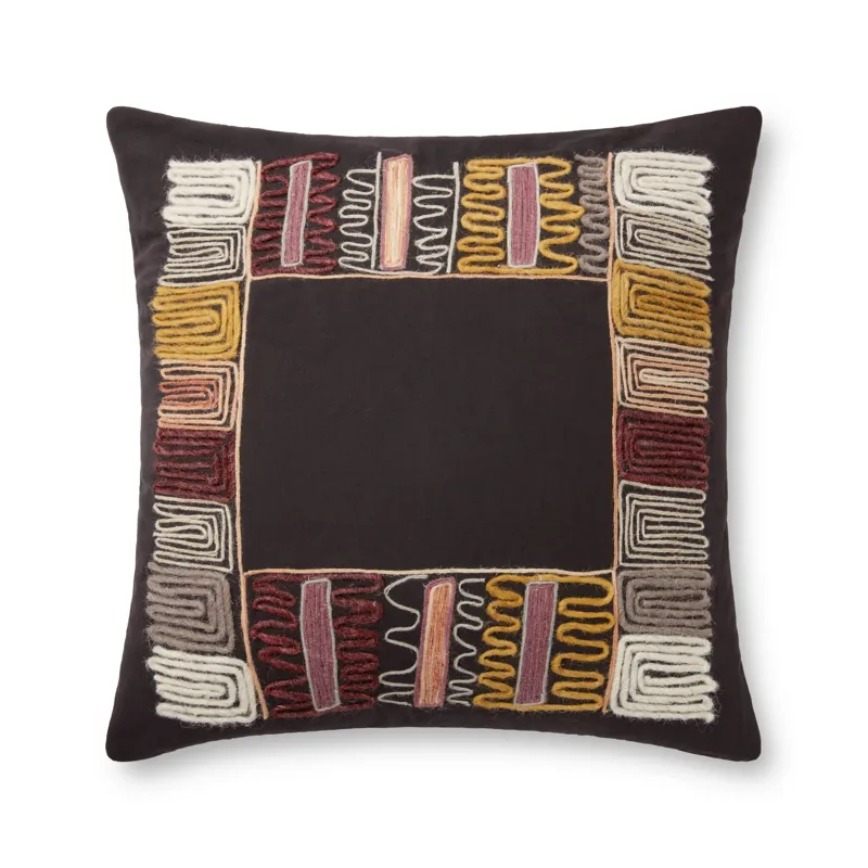 Pillows Black / Multi Pillow (22\" X 22\" Cover W/Down)