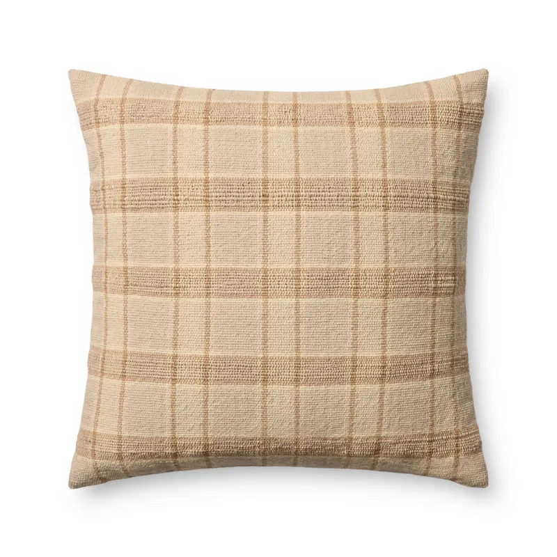 Amber Lewis x Loloi Golden Natural / Multi 22\'\' x 22\'\' Cover w/Poly Pillow