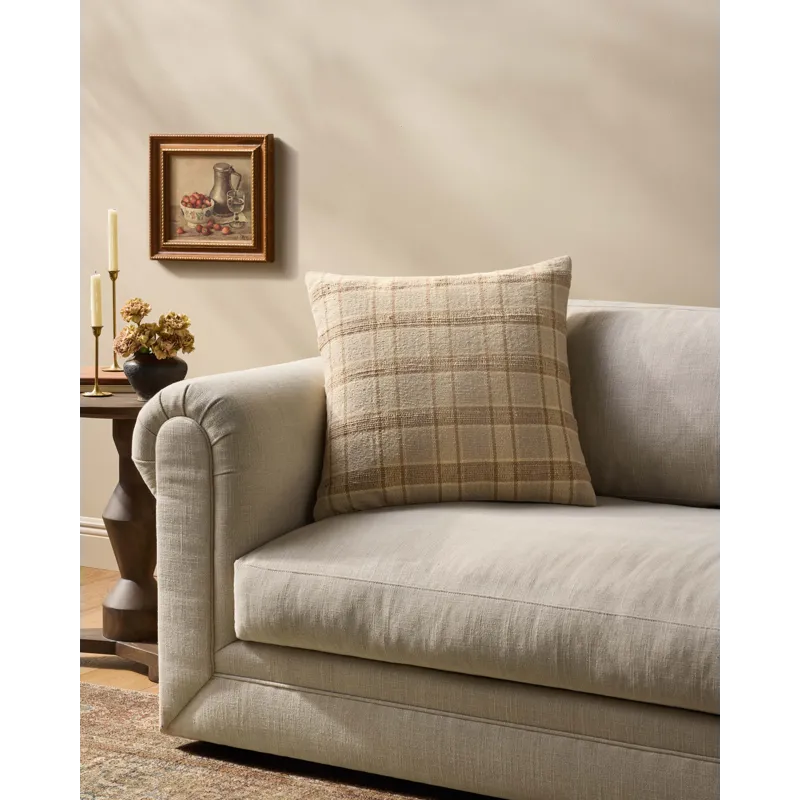 Amber Lewis x Loloi Golden Natural / Multi 22\'\' x 22\'\' Cover w/Poly Pillow