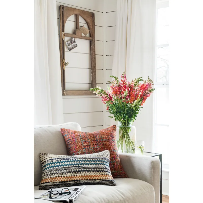 Pillows Orange / Blue Pillow (13\" X 21\" Cover W/Poly)