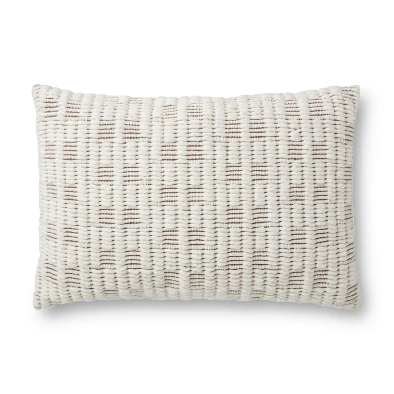 Pillows Ivory / Coffee Pillow (16\" X 26\" Cover W/Down)