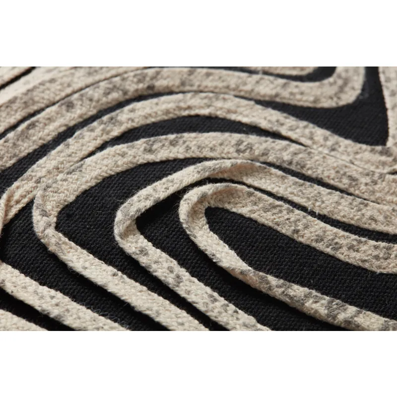 Pillows Black / Natural Pillow (18\" X 18\" Cover W/Down)