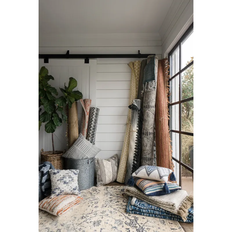 Pillows Grey / Ivory Pillow (22\" X 22\" Cover W/Down)