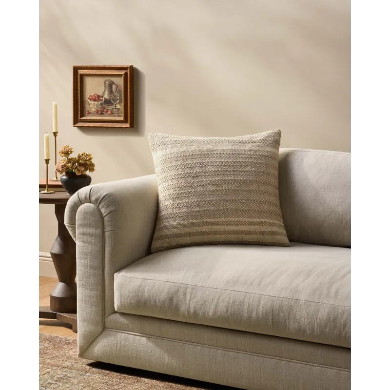 Amber Lewis x Loloi Blair Beige 22\'\' x 22\'\' Pillow Cover Only