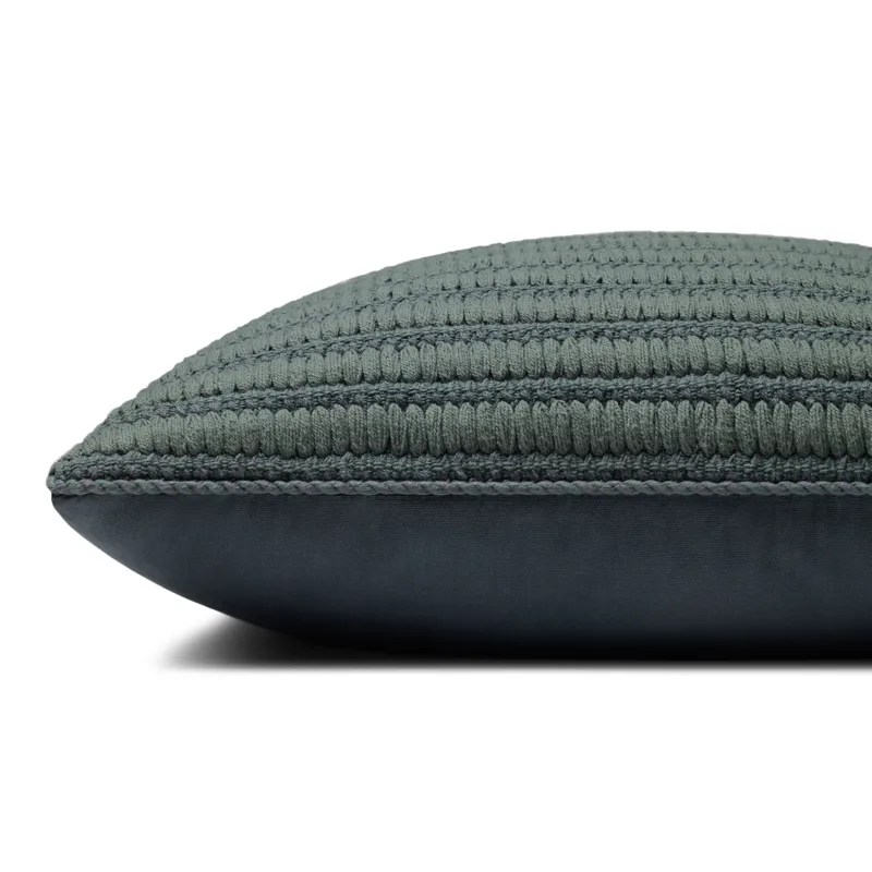Amber Lewis x Loloi Callahan Blue 24\'\' x 24\'\' Cover w/Poly Pillow