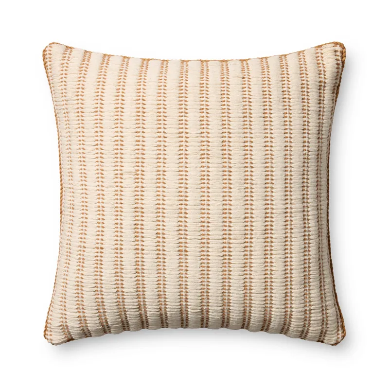 Amber Lewis x Loloi Callahan Natural / Amber 24\'\' x 24\'\' Cover w/Poly Pillow