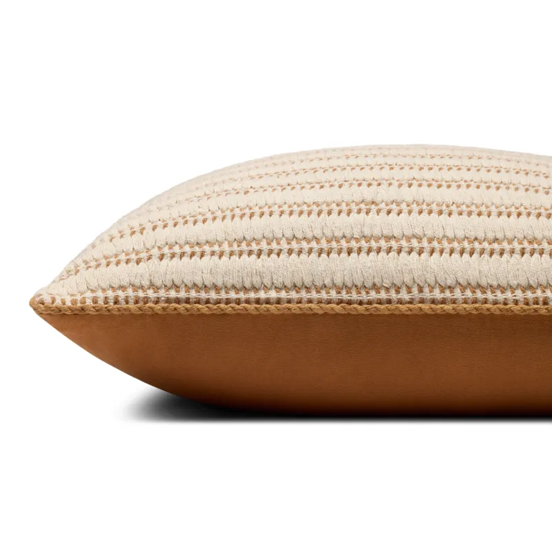 Amber Lewis x Loloi Callahan Natural / Amber 24\'\' x 24\'\' Cover w/Poly Pillow