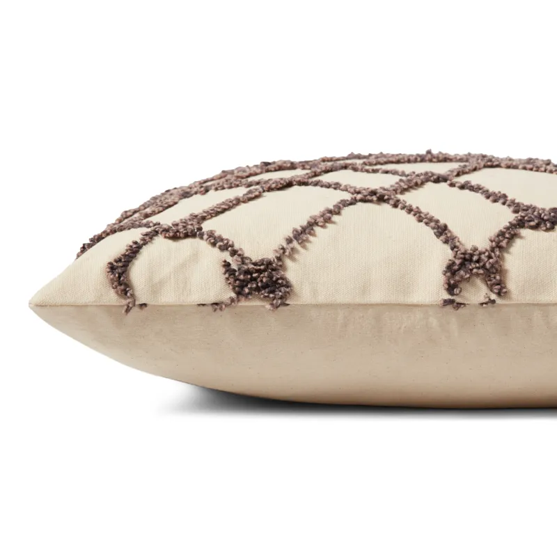 Pillows Ivory / Black Pillow (18\" X 18\" Cover W/Down)