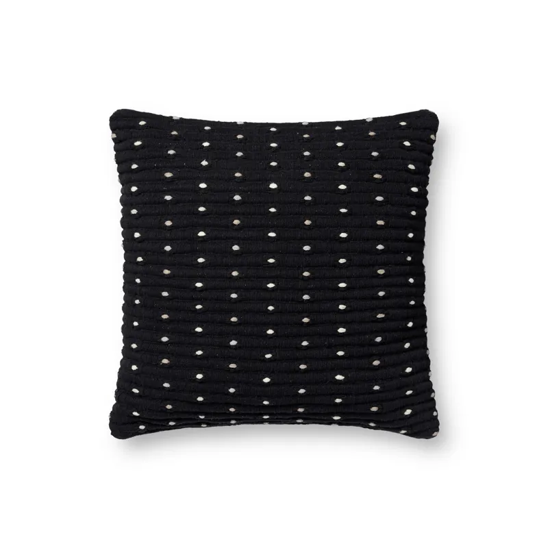 Loloi PLL0118 Black 18\'\' x 18\'\' Cover w/Down Pillow