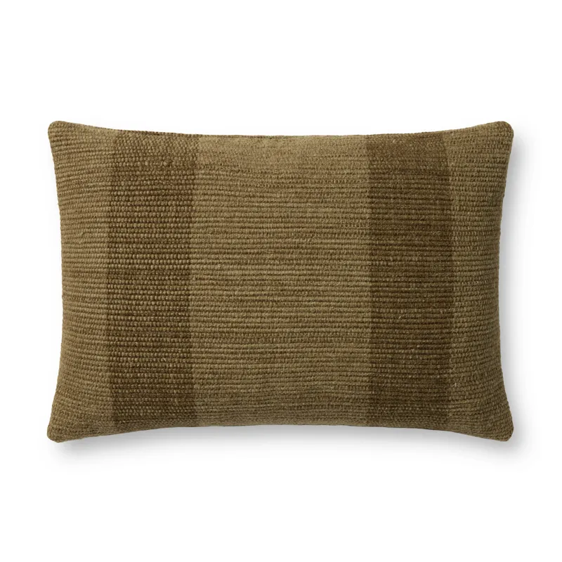 Leanne Ford x Loloi Mistwood Brown 16\'\' x 26\'\' Pillow Cover Only
