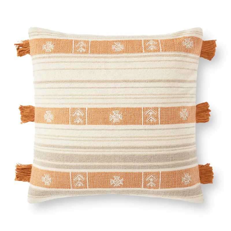 Pillows Natural / Orange Pillow (22\" X 22\" Cover Only)