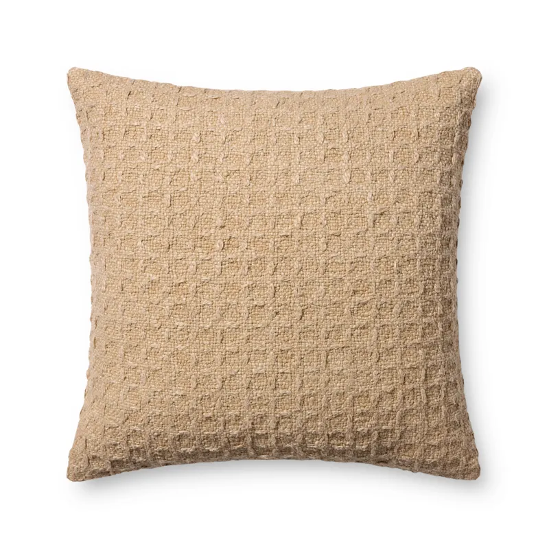 Amber Lewis x Loloi Alinah Tan 22\'\' x 22\'\' Cover w/Poly Pillow