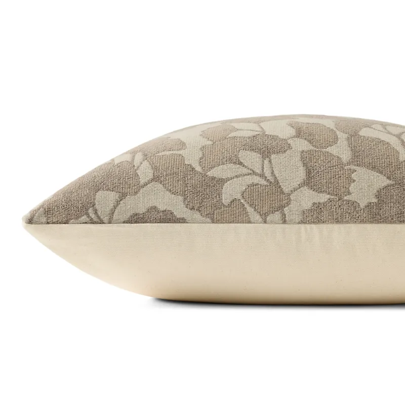 Chris Loves Julia x Loloi Fawn Ivory / Silver 20\'\' x 20\'\' Pillow Cover Only