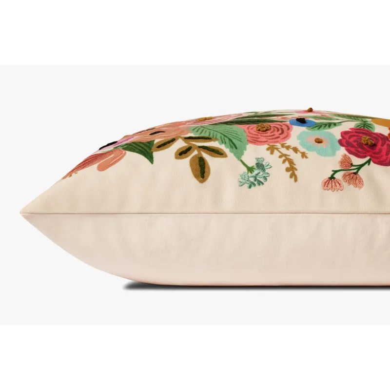 Loloi X Rifle Paper Co. 22\" X 22\", Poly-Filled Pillow