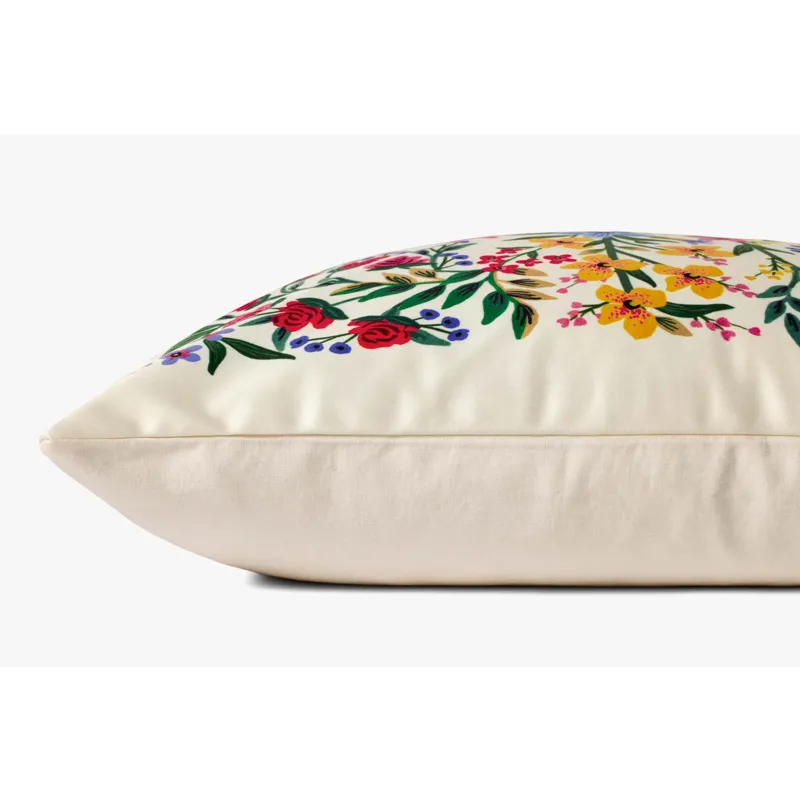 Loloi X Rifle Paper Co. 22\" X 22\", Poly-Filled Pillow