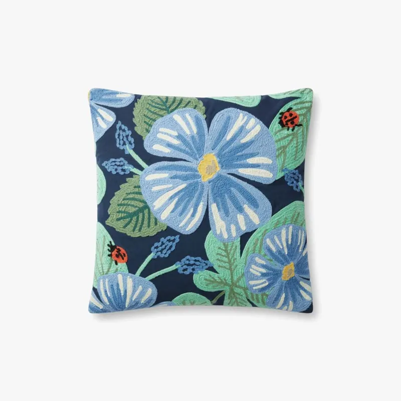 Loloi X Rifle Paper Co. 18\" X 18\", Cover Only Pillow