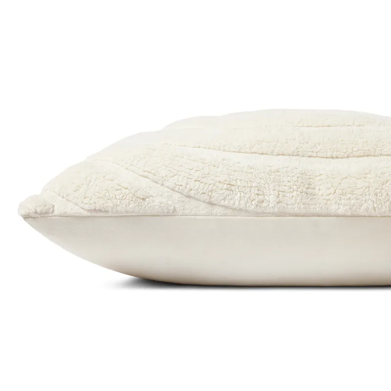 Loloi PLL0110 Ivory 22\'\' x 22\'\' Cover w/Down Pillow