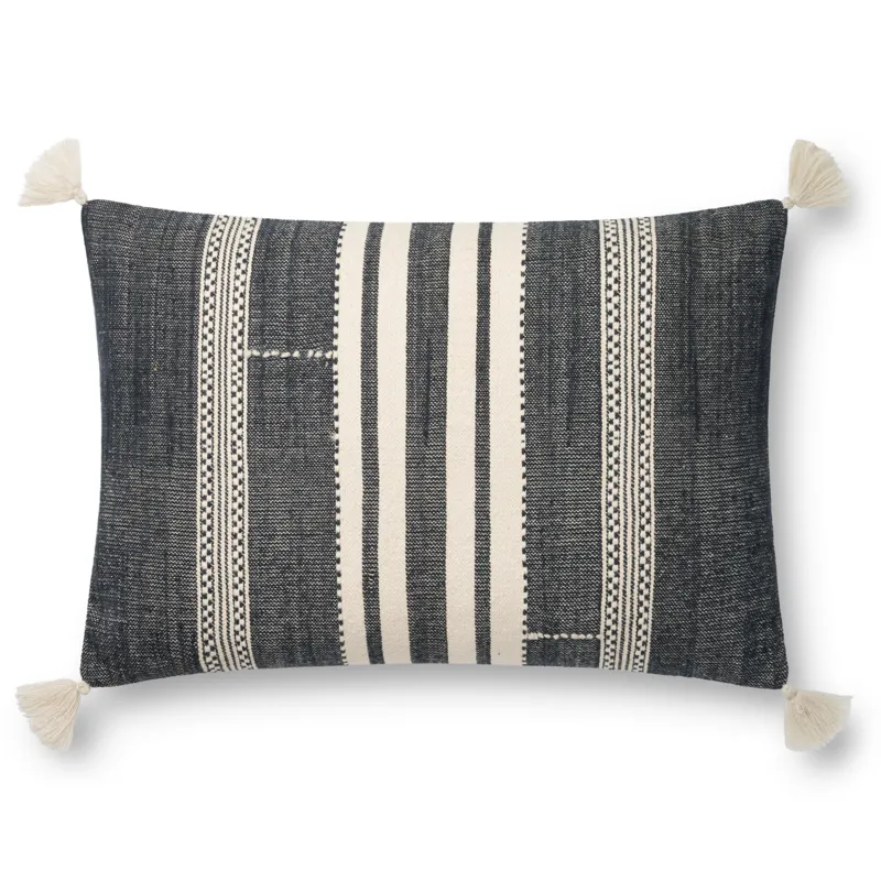 Pillows Navy / Ivory Pillow (16\" X 26\" Cover Only)