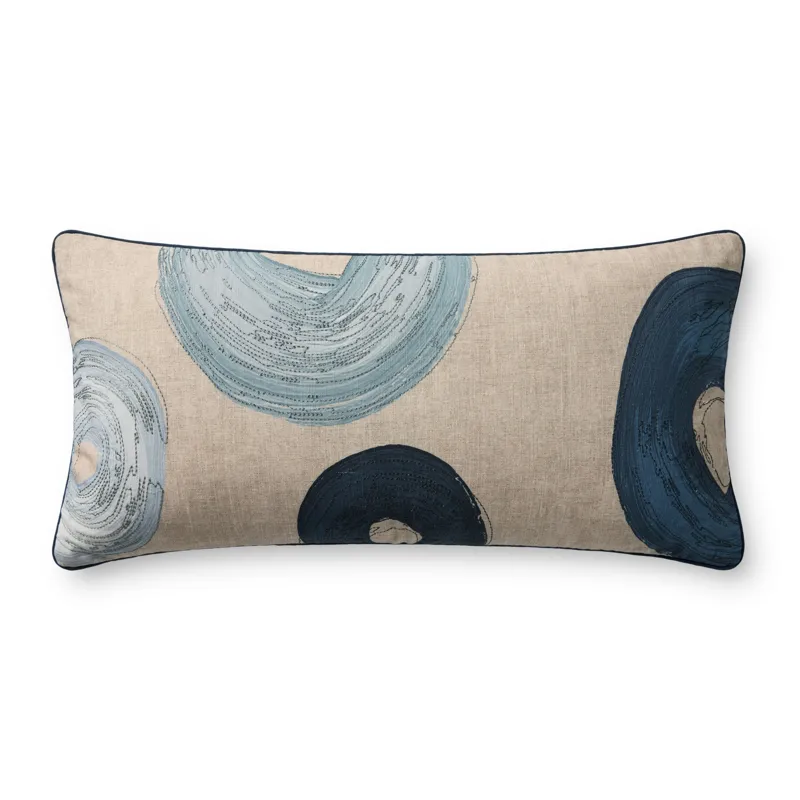 Brigette Romanek x Loloi Blue / Multi 12\'\' x 27\'\' Cover w/Poly Pillow
