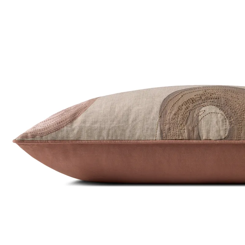 Brigette Romanek x Loloi Blush / Multi 12\'\' x 27\'\' Cover w/Down Pillow