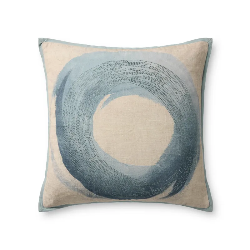 Brigette Romanek x Loloi Blue 20\'\' x 20\'\' Cover Only Pillow
