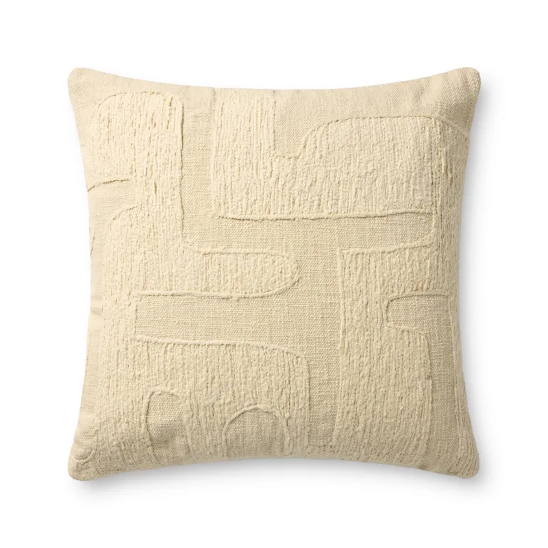 Brigette Romanek x Loloi Ivory 22\'\' x 22\'\' Cover w/Down Pillow