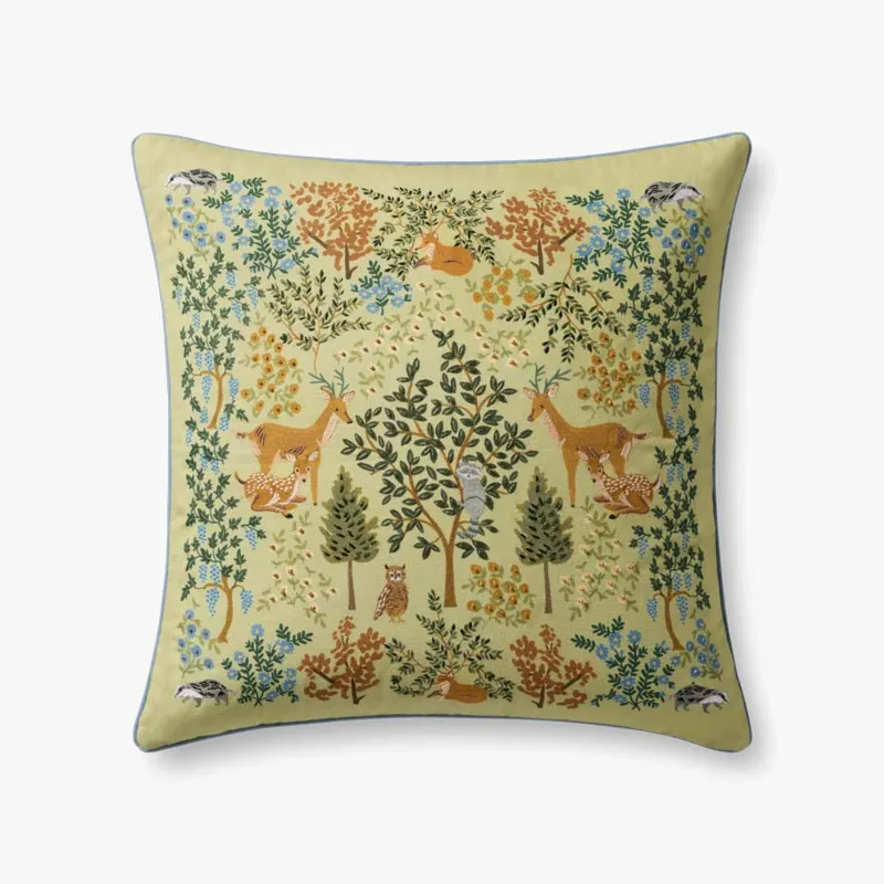 Loloi X Rifle Paper Co. 22\" X 22\", Cover Only Pillow