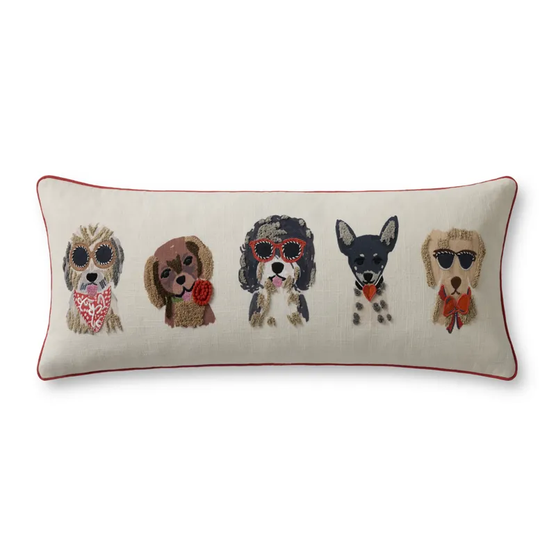 Rifle Paper Co. x Loloi Hot Dogs Ivory / Multi 13'' x 35'' Cover w/Poly Pillow