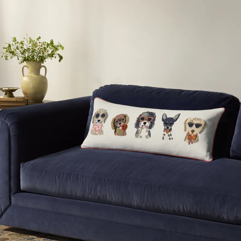 Rifle Paper Co. x Loloi Hot Dogs Ivory / Multi 13'' x 35'' Cover w/Poly Pillow