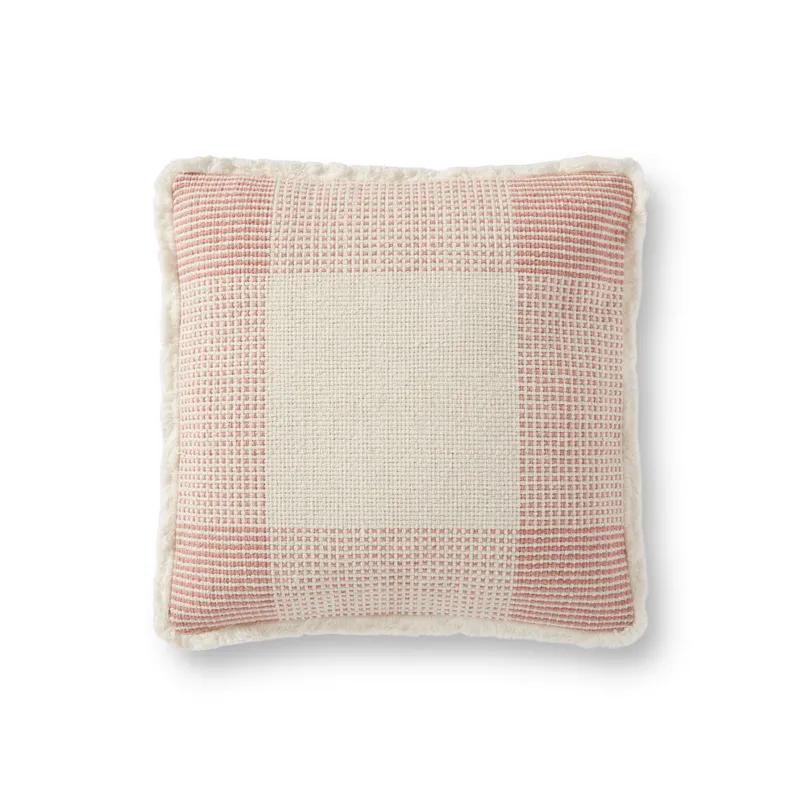 Pillows Natural / Pink Pillow (18\" X 18\" Cover W/Down)