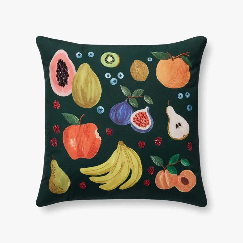 Loloi X Rifle Paper Co. 22\" X 22\", Down-Filled Pillow