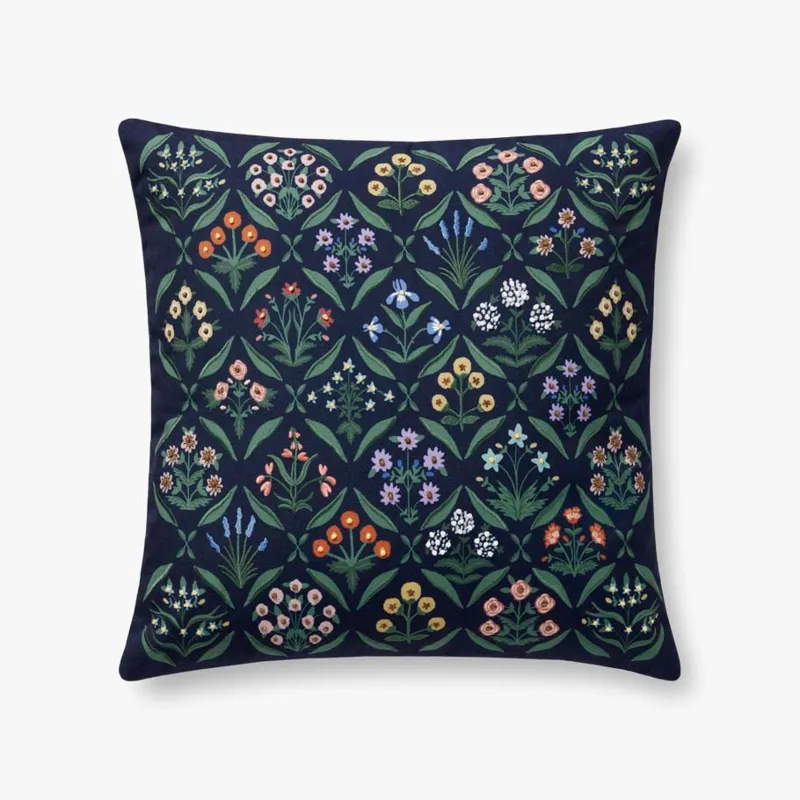 Loloi X Rifle Paper Co. 22\" X 22\", Poly-Filled Pillow