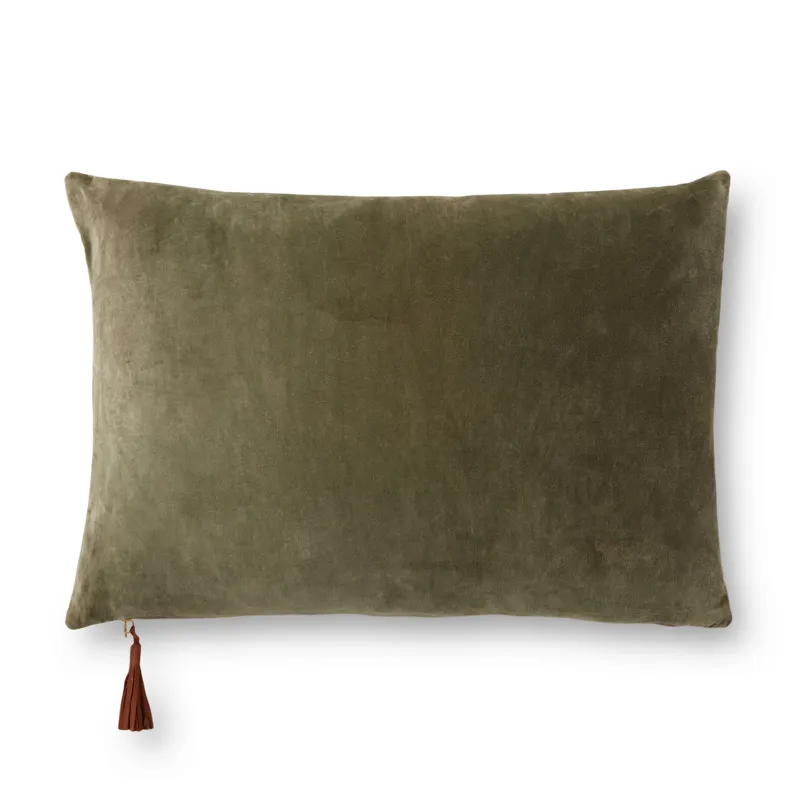 Pillows Moss / Beige Pillow (16\" X 26\" Cover W/Poly)