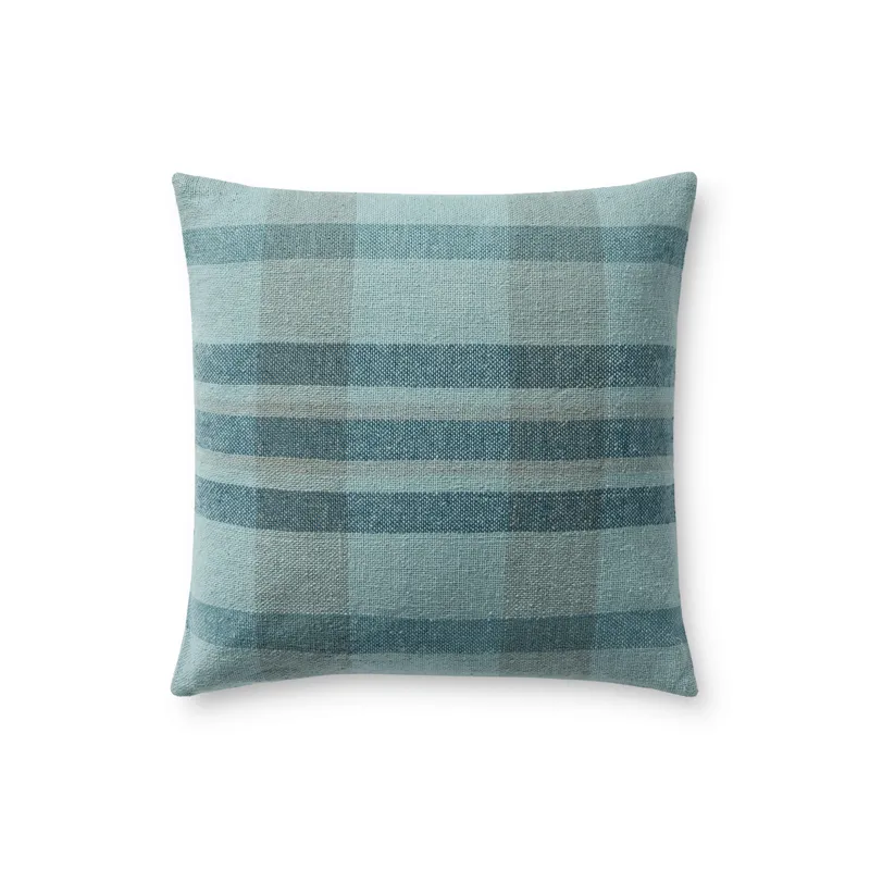 Chris Loves Julia x Loloi Andi Blue / Multi 18\'\' x 18\'\' Cover w/Poly Pillow