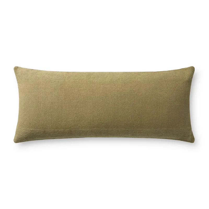Leanne Ford x Loloi Medlock Olive 13\'\' x 35\'\' Cover w/Down Pillow