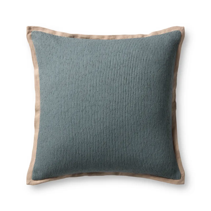 Loloi PLL0207 Blue 22\" x 22\" Cover w/Poly Pillow