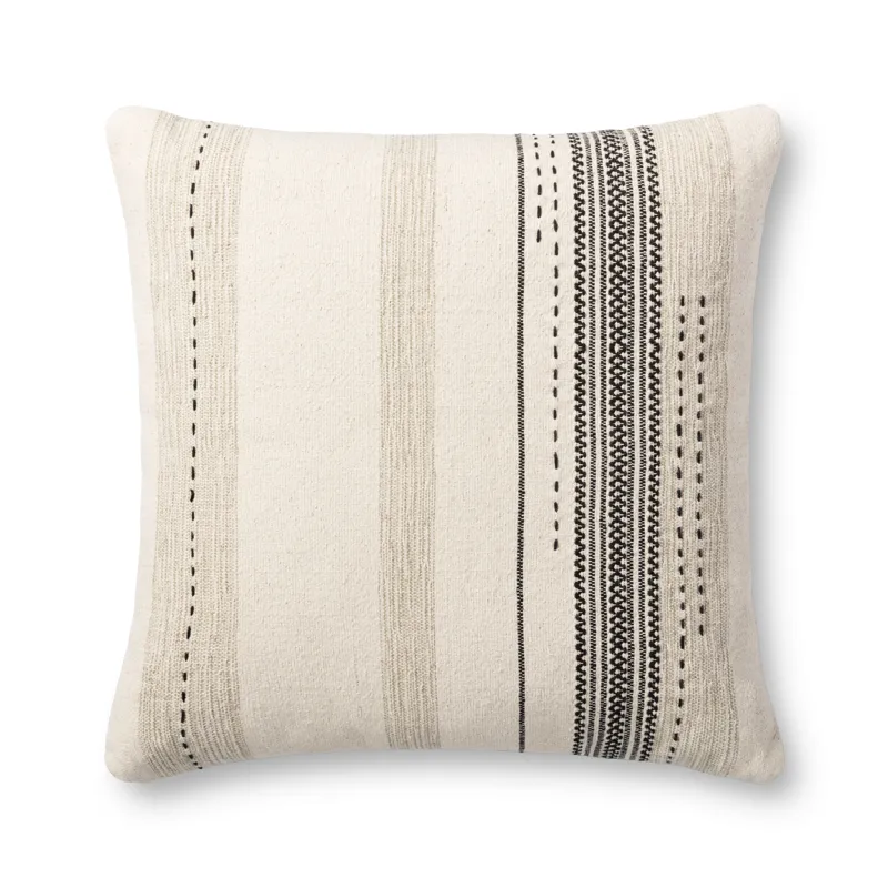 Pillows Natural / Black Pillow (22\" X 22\" Cover W/Poly)