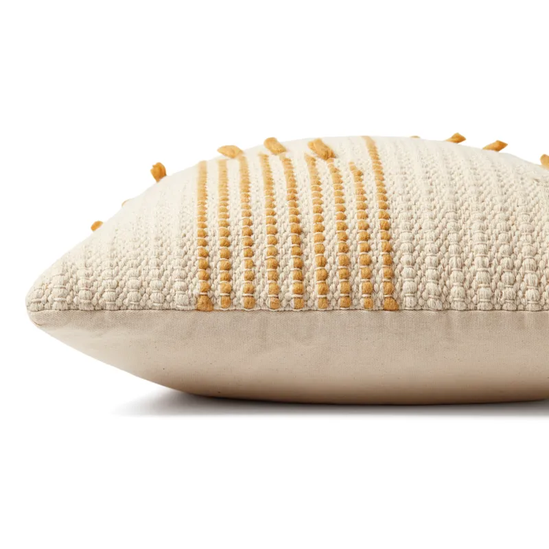 Pillows Ivory / Gold Pillow (18\" X 18\" Cover W/Down)