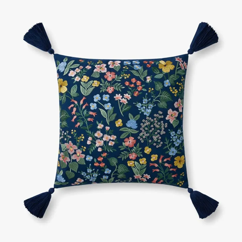 Loloi X Rifle Paper Co. 18\" X 18\", Poly-Filled Pillow