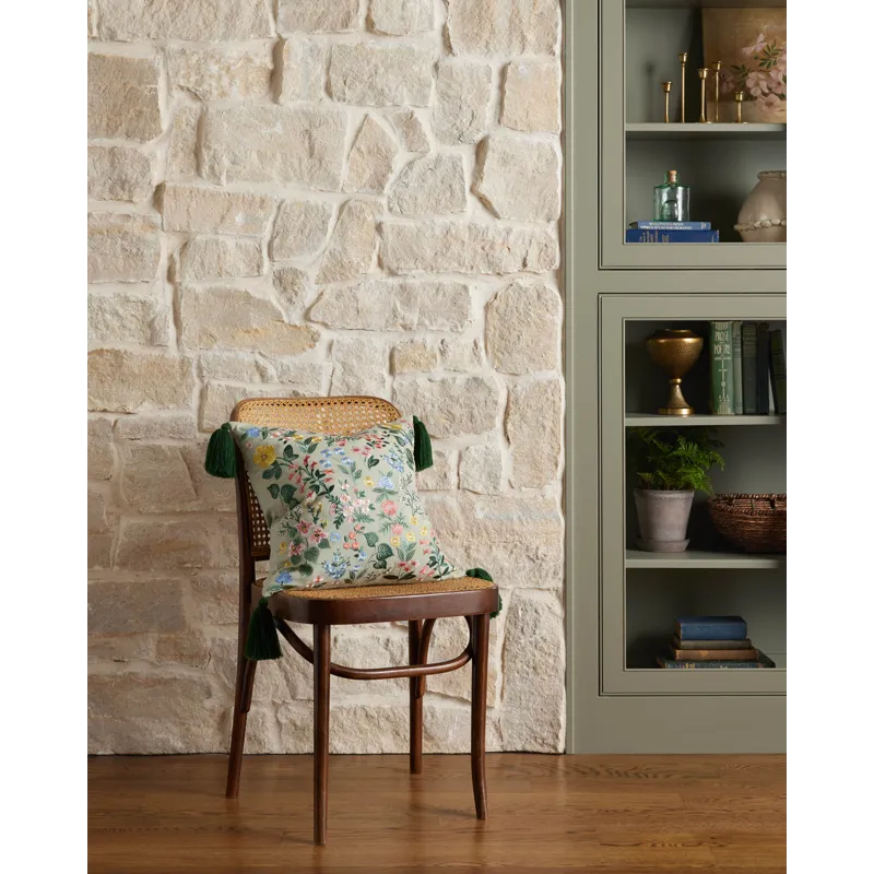 Loloi X Rifle Paper Co. 18\" X 18\", Down-Filled Pillow