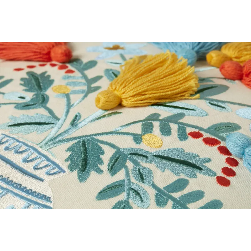 Loloi X Rifle Paper Co. 18\" X 18\", Poly-Filled Pillow